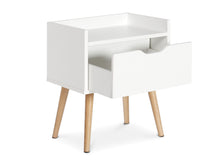 Load image into Gallery viewer, Tomi Bedside Table Nightstand - White
