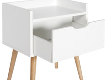 Load image into Gallery viewer, Tomi Bedside Table Nightstand - White
