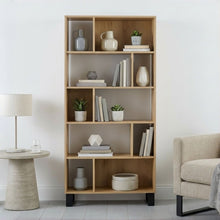 Load image into Gallery viewer, Frohna Bookshelf Display Shelf Bookcase Stand Rack - Oak