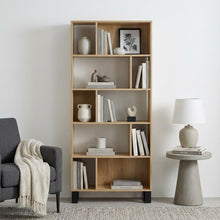 Load image into Gallery viewer, Frohna Bookshelf Display Shelf Bookcase Stand Rack - Oak
