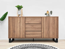 Load image into Gallery viewer, Frohna Sideboard Buffet Table with 3 Drawers - Walnut
