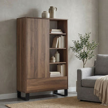 Load image into Gallery viewer, Frohna Bookshelf Cabinet with Drawer - Walnut