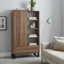 Load image into Gallery viewer, Frohna Bookshelf Cabinet with Drawer - Walnut