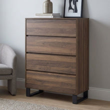 Load image into Gallery viewer, Frohna Tallboy 4 Drawer Chest Dresser - Walnut