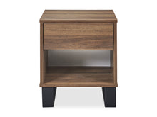 Load image into Gallery viewer, Frohna Wooden Bedside Table Nightstand - Walnut