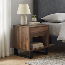 Load image into Gallery viewer, Frohna Wooden Bedside Table Nightstand - Walnut