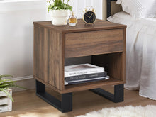 Load image into Gallery viewer, 22122 - Frohna Wooden Bedside Table Nightstand - Walnut - Betalife
