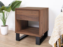 Load image into Gallery viewer, Frohna Wooden Bedside Table Nightstand - Walnut
