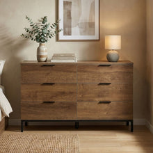 Load image into Gallery viewer, Ocala Low Boy 6 Drawer Chest Dresser - Walnut