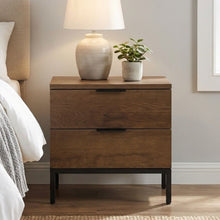 Load image into Gallery viewer, Ocala Wooden Bedside Table - Walnut