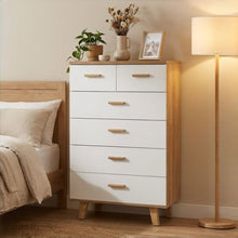Load image into Gallery viewer, Alton Tallboy 6 Drawers - Natural + White