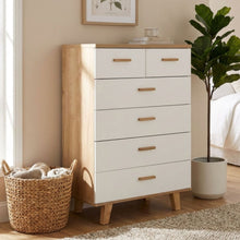 Load image into Gallery viewer, Alton Tallboy 6 Drawers - Natural + White