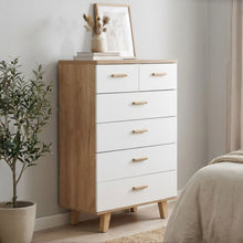 Load image into Gallery viewer, Alton Tallboy 6 Drawers - Natural + White