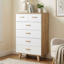 Load image into Gallery viewer, Alton Tallboy 6 Drawers - Natural + White