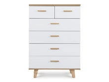 Load image into Gallery viewer, Alton Tallboy 6 Drawers - Natural + White