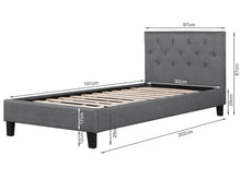 Load image into Gallery viewer, Blane Single Bed Frame - Dark Grey