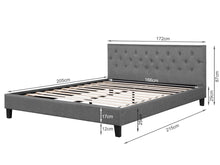 Load image into Gallery viewer, Blane King Bed Frame - Dark Grey