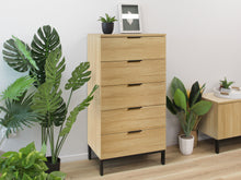 Load image into Gallery viewer, Ocala Tallboy 5 Drawer Chest Dresser - Oak
