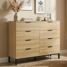 Load image into Gallery viewer, Ocala Low Boy 8 Drawer Chest Dresser - Oak