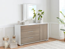 Load image into Gallery viewer, Waipoua 4 Drawer Low Boy with Mirror- GREY OAK
