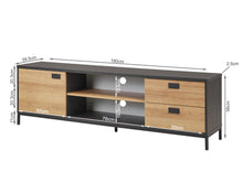 Load image into Gallery viewer, Morris 1.8m Entertainment Unit - Oak
