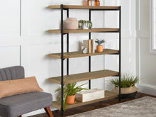 Load image into Gallery viewer, Rukwa Wooden Bookshelf 160cm - Oak
