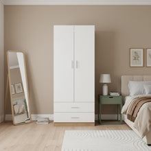 Load image into Gallery viewer, Harris 2 Door Wardrobe with Drawers - Oak + White