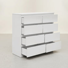 Load image into Gallery viewer, Tongass Wooden Low Boy 8 Drawers - White