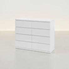 Load image into Gallery viewer, Tongass Wooden Low Boy 8 Drawers - White