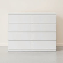 Load image into Gallery viewer, Tongass Wooden Low Boy 8 Drawers - White
