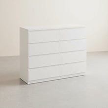 Load image into Gallery viewer, Tongass Wooden Low Boy 8 Drawers - White