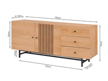 Load image into Gallery viewer, Tarkine 1.6m Sideboard Buffet Table - Oak
