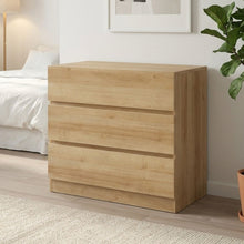 Load image into Gallery viewer, Harris 3 Drawers Tallboy - Oak