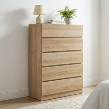 Load image into Gallery viewer, Harris 5 Drawers Tallboy - Oak