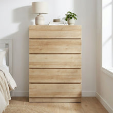 Load image into Gallery viewer, Harris 5 Drawers Tallboy - Oak