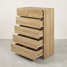 Load image into Gallery viewer, Harris 6 Drawers Tallboy - Oak