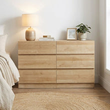 Load image into Gallery viewer, Harris 6 Drawers Low Boy - Oak