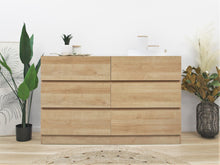 Load image into Gallery viewer, Harris 6 Drawers Low Boy - Oak
