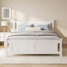 Load image into Gallery viewer, Davraz Queen Wooden Bed Frame - White