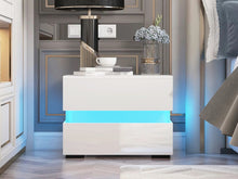 Load image into Gallery viewer, Zion LED Bedside Table - White
