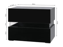 Load image into Gallery viewer, Zion LED Bedside Table - Black