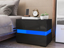 Load image into Gallery viewer, Zion LED Bedside Table - Black
