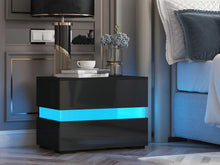 Load image into Gallery viewer, Zion LED Bedside Table - Black At Betalife
