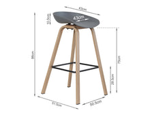 Load image into Gallery viewer, Kai Bar Stool Metal Barstool 75cm - Grey
