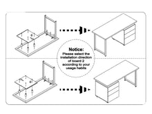 Load image into Gallery viewer, Karter Computer Desk with Drawers - White