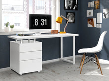 Load image into Gallery viewer, Karter Computer Desk with Drawers - White
