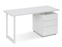 Load image into Gallery viewer, Karter Computer Desk with Drawers - White