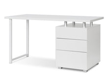 Load image into Gallery viewer, Karter Computer Desk with Drawers - White