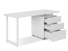 Load image into Gallery viewer, Karter Computer Desk with Drawers - White