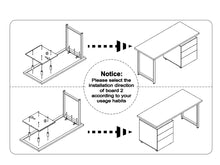Load image into Gallery viewer, Karter Computer Desk with Drawers - Black

